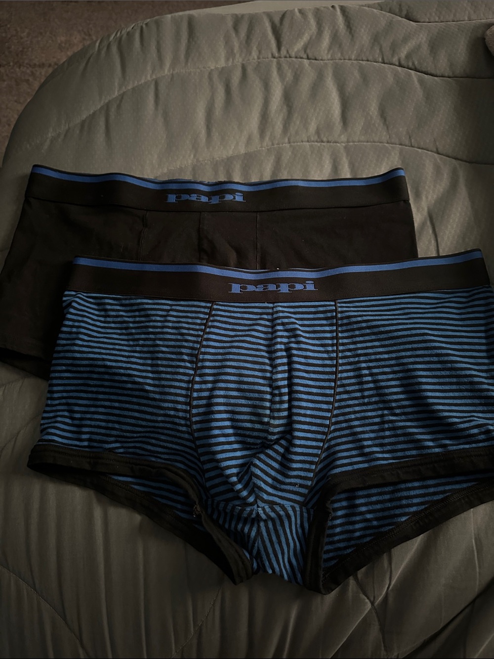 Papi Men's Black & Blue Boxer Briefs - 2-Pack